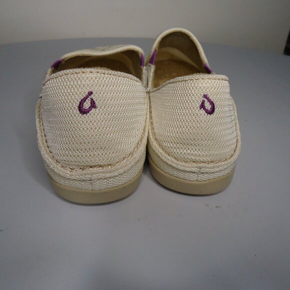 OluKai Waialua Mesh Slip On Casual Shoes Size 10 Womens cream/purple - Picture 5 of 6